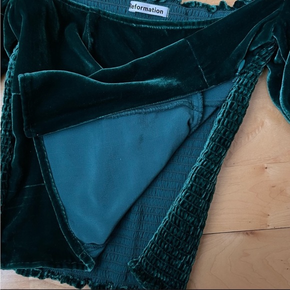 Reformation Luka Top Silk Blend Velvet - Picture 5 of 7